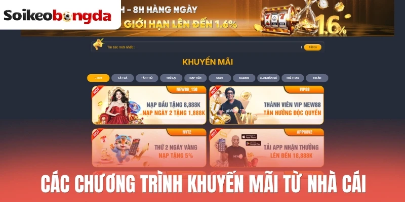 Các chương trình khuyến mãi từ nhà cái