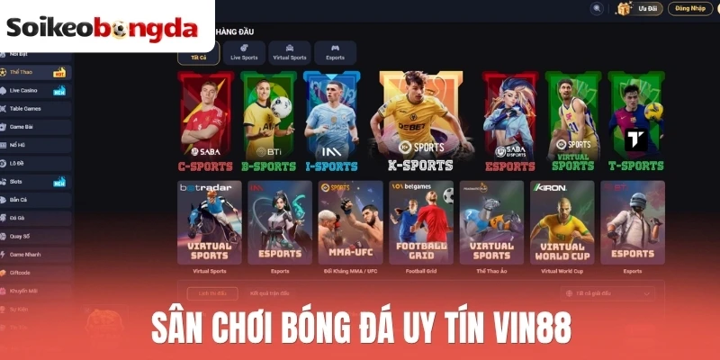 Sân chơi bóng đá uy tín Vin88
