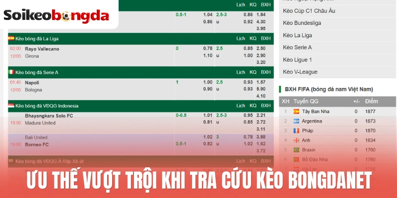 Bongdanet - Trang Bóng Đá Uy Tín, Cập Nhật Tin Hot Mỗi Ngày 3 Ưu thế vượt trội khi tra cứu kèo Bongdanet